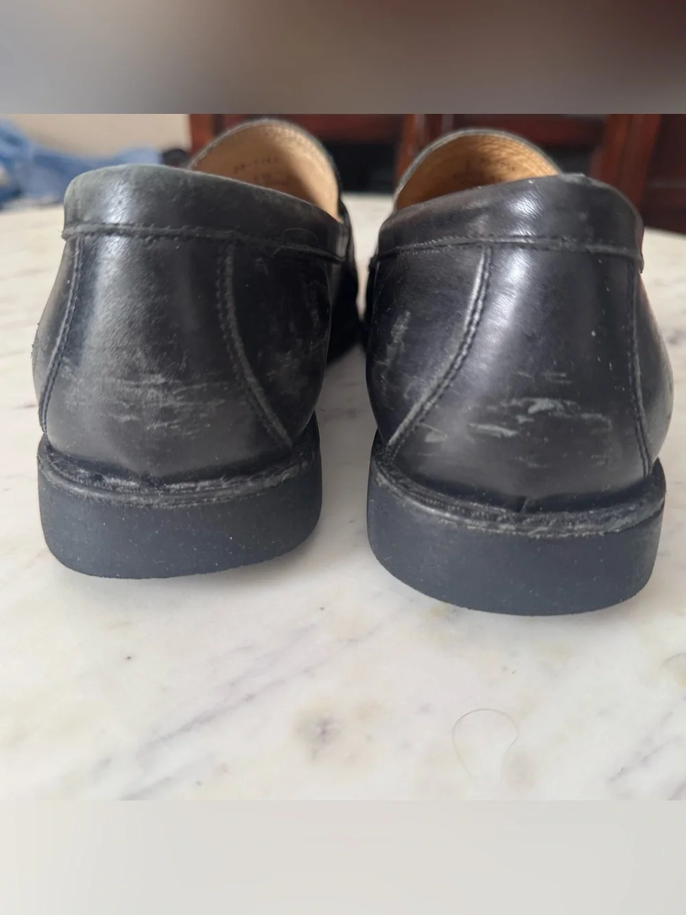 Johnston & Murphy Black Leather Loafers - Size 9